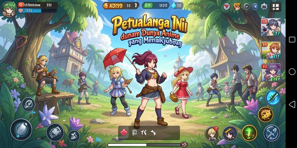 Tampilan gameplay ADI99 yang spektakuler dan penuh warna.