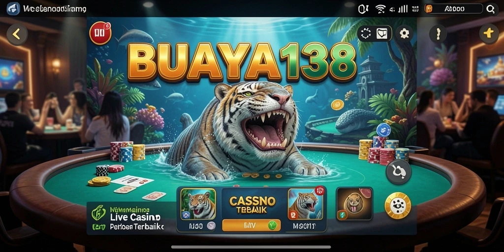 Screenshot menampilkan aksi langsung dalam permainan Live Casino.