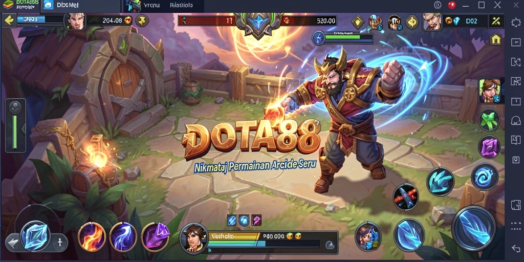 Tangkapan layar utama DOTA88 menampilkan gameplay penuh aksi dan warna-warni.