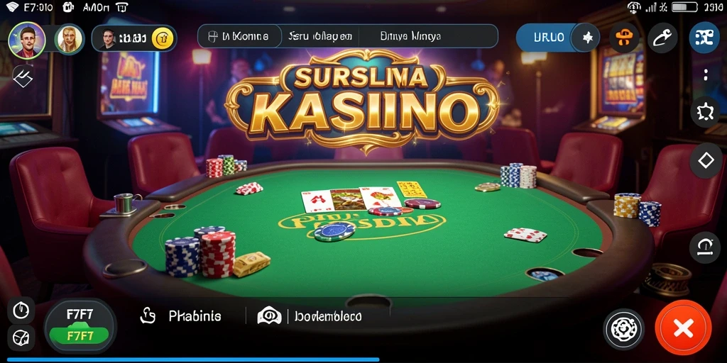 Tampilan gameplay seru dalam aplikasi Kasino F7F7.