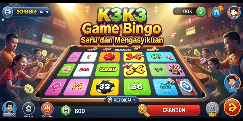 Tampilan gameplay Bingo K3K3 yang menawan dan menghibur.