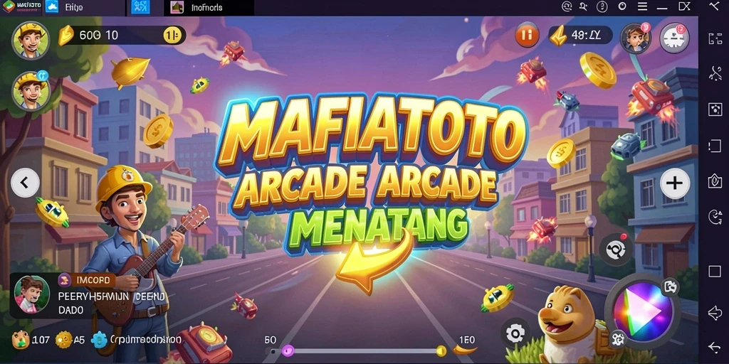 Tangkapan layar MAFIATOTO menampilkan aksinya yang menegangkan dalam bermain Arcade.