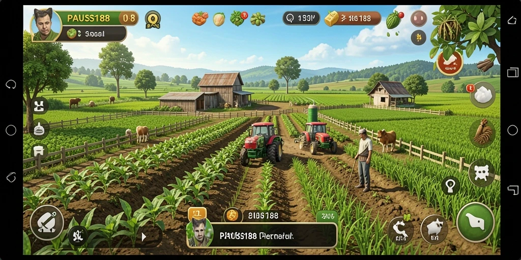 Gameplay seru PAUS188 dengan aktivitas bertani.