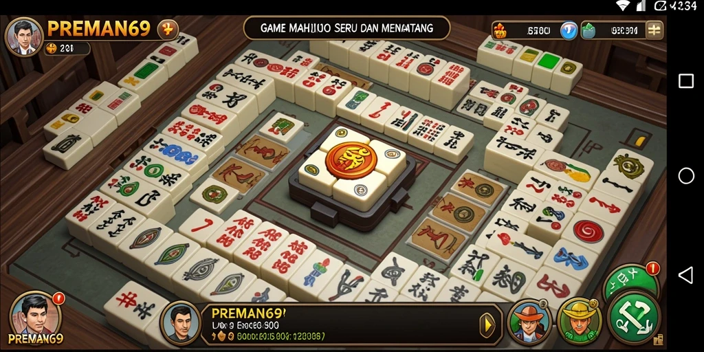 Screenshot gameplay PREMAN69 menampilkan tantangan Mahjong yang menarik.