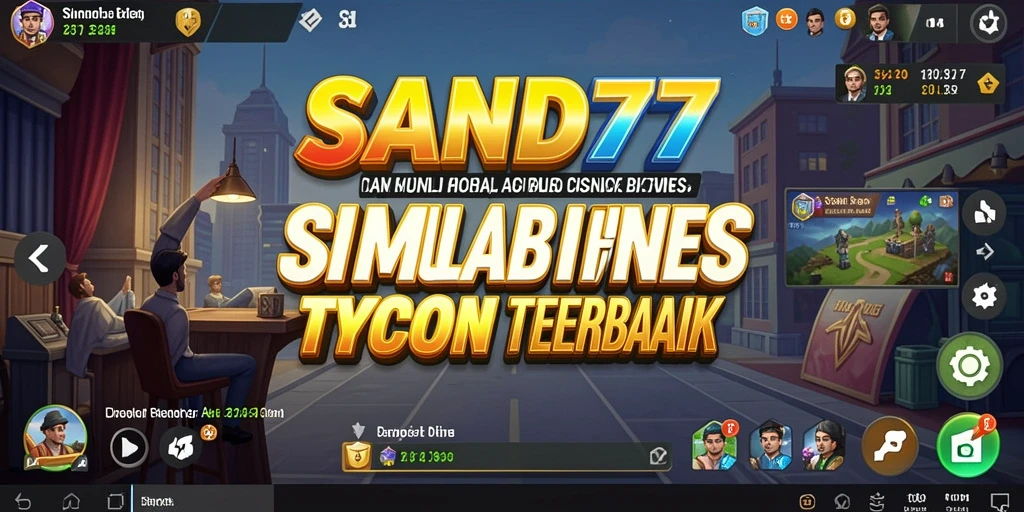 Tangkapan layar menunjukkan gameplay menarik SAND77 dengan elemen Tycoon.