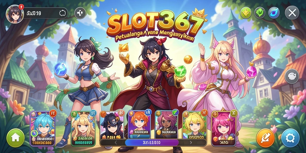 Screenshot menampilkan karakter anime dalam aksi seru di dalam game.