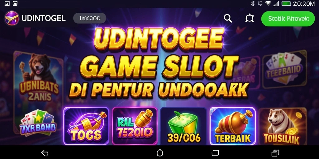 Tampilan gameplay slot UDINTOGEL yang mengasyikkan dan penuh warna.